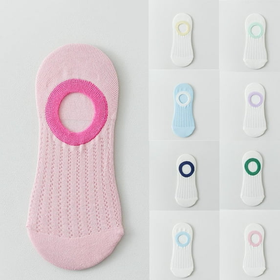 Wiyuqeen No Show Socks Womens Solid Cotton Boat Socks Soft Trendy Low Cut Non Slip Casual Socks Invisible Flat Boat Liner Socks