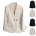 thumbnail image 1 of Wiyuqeen Oversized Blazers for Women Long Sleeve Casual Dressy Jacket Suits Notch Collar Solid Business Office Jacket Coats, 1 of 7