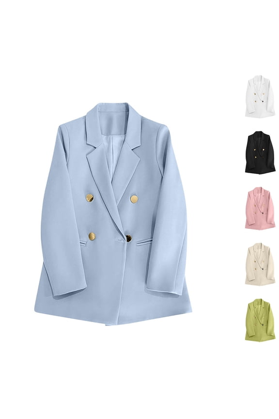 Oversized Blazers for Women Notch Collar Business Work Blazer Suits Long Sleeve Solid Casual Dressy Jacket Coats