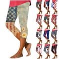 thumbnail image 1 of Wiyuqeen Patriotic Capri Pants for Women Stretchy High Waist USA Flag Capris Casual 4th of July Sporty Leggings Plus Size Holiday Capris, 1 of 5