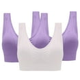 thumbnail image 1 of Wiyuqeen Plain Medium Support Sport Bras 3 Pack Push-up Wireless Bras Seamless Tank Posture Bras Racerback Post Surgery Workout Bras for Women, 1 of 6