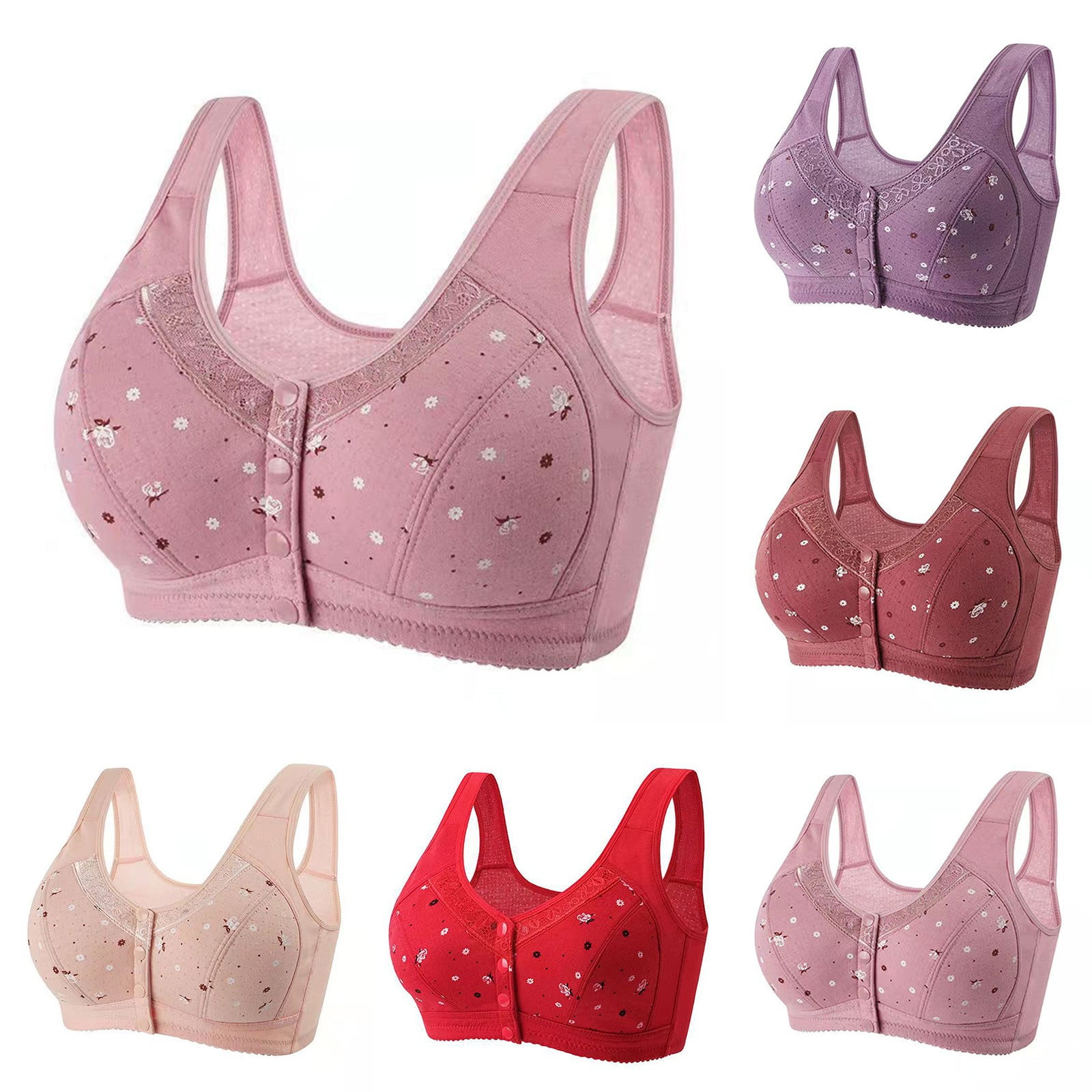 Wiyuqeen Plus Size Daisy Bras for Women Comfort Wireless Bralettes ...