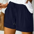 thumbnail image 1 of Wiyuqeen Plus Sized Summer Drawstring Shorts for Women Casual Baggy Wide Leg Workout Shorts Classic Solid Color Going Out Shorts with Pockets, 1 of 7