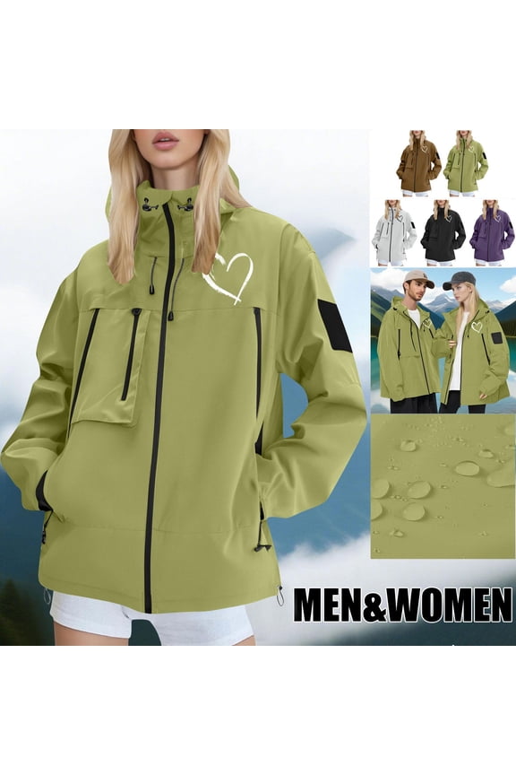 Rain Jackets Women Waterproof Softshell Cycling Windbreaker Cold Weather Running Jacket Hooded Hiking Coat with Pocket