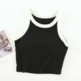 thumbnail image 1 of Wiyuqeen Ribbed Tank Tops for Women Color Block High Neck Seamless Cute Cropped Tops Basics Slim Fit Sleeveless Workout Athletic Yoga Shirts with Bra, 1 of 5