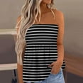 Wiyuqeen Smocked Strapless Bandeau Tanks Women Summer Backless Tube