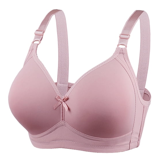 Wiyuqeen Smooth Seamless Bras Women Plus Size Push-up Bras Hide Back Fat Bras Full Cup Underwires Solid Soft T-Shirt Bras Casual Adjustable Strap Daily Bras