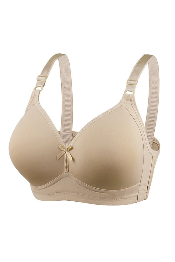 Smooth Seamless Bras Women Plus Size Push-up Bras Hide Back Fat Bras Full Cup Underwires Solid Soft T-Shirt Bras Casual Adjustable Strap Daily Bras