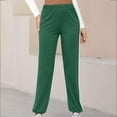 thumbnail image 1 of Wiyuqeen Straight Wide Leg Track Pants for Women Soft Trendy Elastic Waist Sweat Pants Casual Side White Trime Lounge Pants, 1 of 5