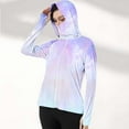 thumbnail image 1 of Wiyuqeen Sun Protection Hoodies for Women Long Sleeve UPF 50+ Jackets Lightweight Tie Dye Beach Cover Up Hooded Jacket with Thumb Holes, 1 of 7