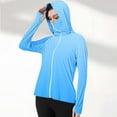 thumbnail image 1 of Wiyuqeen UV Protection Jacket Women Zip Up Long Sleeve Gradient Sun Hoodies with Thumb Holes Prime Day Deal UPF 50 Jacket, 1 of 8