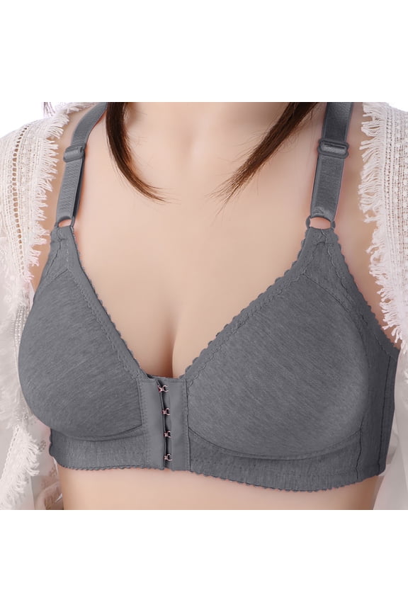 Women's Bras Front Closure Wirefree Lift T-shirt Bras Seamless Comfort Bralettes Cozy Daily Full Figure Bras