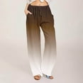 thumbnail image 1 of Wiyuqeen Women's Casual Gradient Linen Pants Tie Dye Drawstring Waist Lounge Pants Summer Pants for Women Straight Leg Trousers with Pockets, 1 of 5