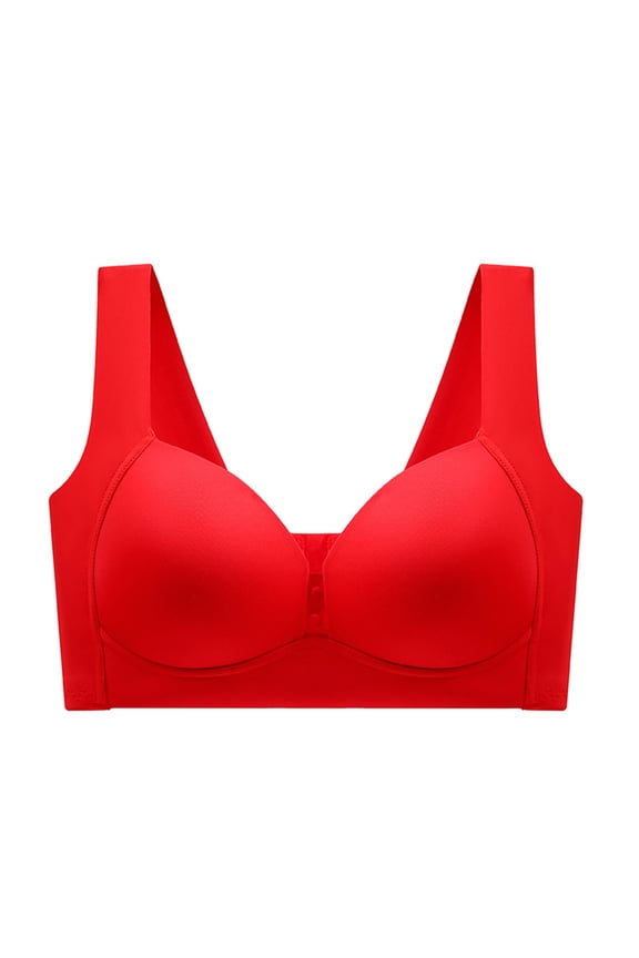 Women's Comfy Wireless Bralette Bras Lifting Push-up T-shirt Bras Solid Color Tank Bras Slimming Seamless Everyday Bras