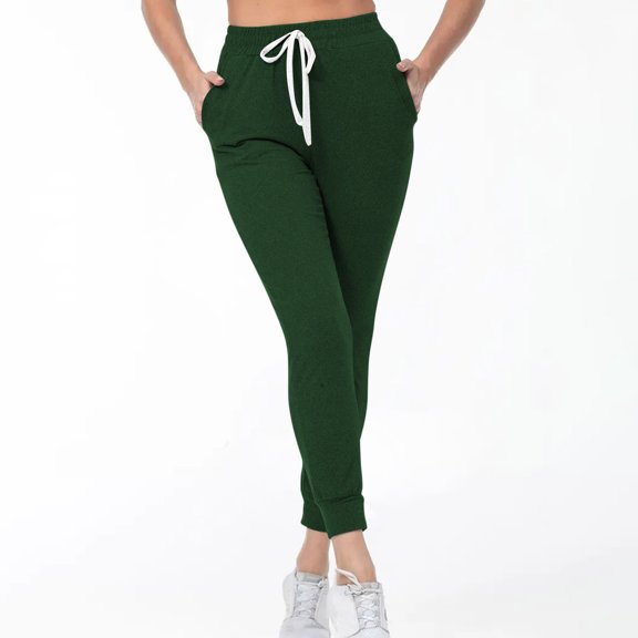 Wiyuqeen Women's Drawstring Joggers Pants Lightweight Athletic Sweatpants with Pockets Running Workout Trousers Casual Tapered Pants