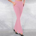 thumbnail image 1 of Wiyuqeen Women's Dress Pants Comfy Casual High Rise Flare Pants Soft Trendy Pull On Stretchy Work Pants Solid Plain Business Office Slacks with Pockets, 1 of 6