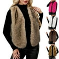 thumbnail image 1 of Wiyuqeen Women's Faux Fur Crop Open Front Vest Coats Sleeveless Jackets Warm Winter Coats Furry Fluffy Outerwear Vests for Women, 1 of 10