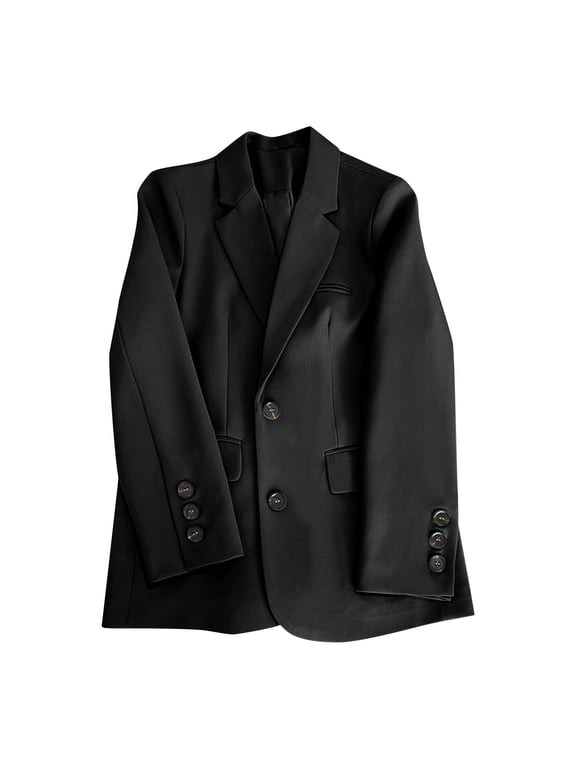 Women's Loose Business Jackets Oversized Casual Open Front Jacket Coats Fall Blazer Outerwear Trendy Outfits Plain Suit Jackets