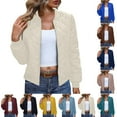 thumbnail image 1 of Wiyuqeen Women's Quilted Jacket Coat Outwear Puffer Zip-up Padded Bomber Jacket Solid Warm Winter Coat Outwear with Pockets, 1 of 10