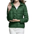 thumbnail image 1 of Wiyuqeen Women's Short Down Coat Fashion Zip Up Packable Puffer Jacket With Hooded Winter Long Sleeve Lapel Quilted Down Jackets Outerwear, 1 of 8