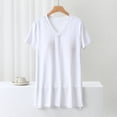 thumbnail image 1 of Wiyuqeen Women's Solid Color T-shirt with Built-in Bra Padded Basic Short Sleeve V Neck Active Tees Shirts Loose Fit Shelf Bra Comfy Side Split Shirts, 1 of 5