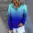 thumbnail image 1 of Wiyuqeen Womens Button Collar Sweatshirts Oversize Long Sleeve Hoodies Soft Trendy Drawstring Gradient Color Sweatshirts with Pocket, 1 of 6