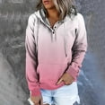 thumbnail image 1 of Wiyuqeen Womens Button Collar Sweatshirts Oversize Long Sleeve Hoodies Soft Trendy Drawstring Gradient Color Sweatshirts with Pocket, 1 of 6