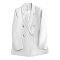 thumbnail image 1 of Wiyuqeen Womens Casual Oversized Blazers Elegant Double Breasted Suit Coats Dressy Business Jackets Formal Lapel Long Sleeve Blazer Jackets Ladies Gifts, 1 of 7