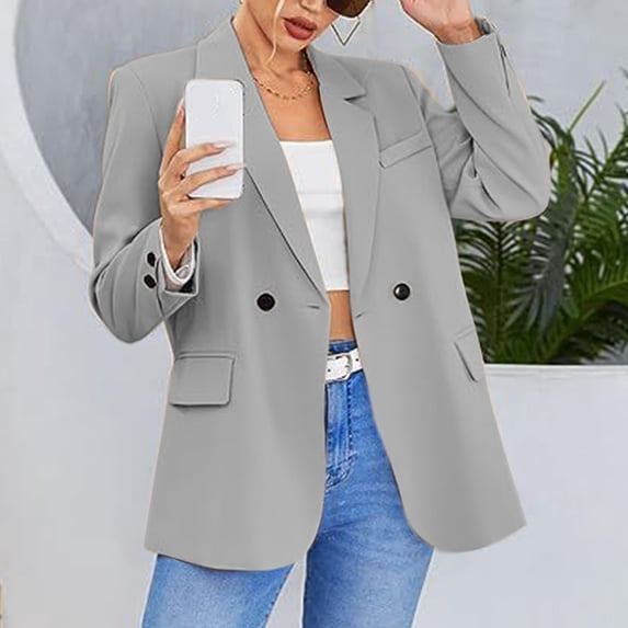 Wiyuqeen Womens Casual Oversized Blazers Loose Work Office Jackets Ladies Elegant Professional Suit Jackets Fall Business Clothes