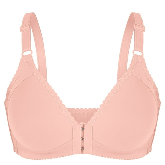 Wiyuqeen Womens Closure Front Push-up Bras Casual Seamless T-shirt Bras Comfort Wireless Bralette Bras Solid Color Full Coverage Everyday Bras Adjustable Strap Posture Bras
