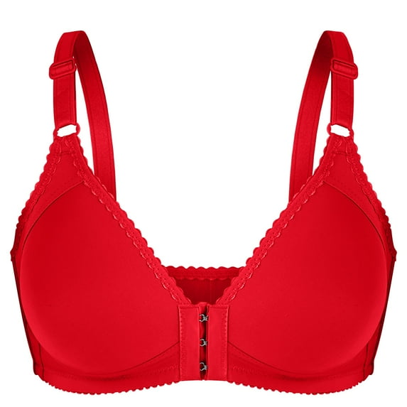 Wiyuqeen Womens Closure Front Push-up Bras Casual Seamless T-shirt Bras Comfort Wireless Bralette Bras Solid Color Full Coverage Everyday Bras Adjustable Strap Posture Bras