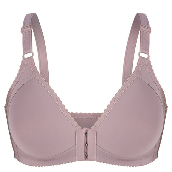 Wiyuqeen Womens Closure Front Push-up Bras Casual Seamless T-shirt Bras Comfort Wireless Bralette Bras Solid Color Full Coverage Everyday Bras Adjustable Strap Posture Bras