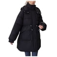 thumbnail image 1 of Wiyuqeen Womens Hooded Quilted Coats Warm Solid Puffer Jacket Thick Mid-Length Padded Outerwear with Pockets Winter Heavyweight Clothes, 1 of 6