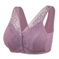 thumbnail image 1 of Wiyuqeen Womens Lace Bras Front Closure No Wire Support T-shirt Bras Cotton Comfortable Bralettes Stretch Breathable Full Figure Bras, 1 of 3