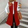 thumbnail image 1 of Wiyuqeen Womens Long Vest Fall Winter Wool Sleeveless Blazer Jackets Waistcoat Coats Open Front Solid Jacket Vest with Pockets, 1 of 8