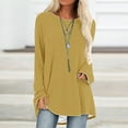 thumbnail image 1 of Wiyuqeen Womens Loose Long Tunic Tops Casual Solid Raglan Long Sleeve Blouses Ladies Lightweight Crew Neck Long Shirt Soft Trendy Curved Hem Pullover 2024, 1 of 5