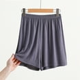 thumbnail image 1 of Wiyuqeen Womens Pleated Lounge Shorts Solid Color Cozy Shorts Casual Plus Size Pajama Shorts Loose Fit Bottoms Shorts Lightweight Sleep Shorts, 1 of 6