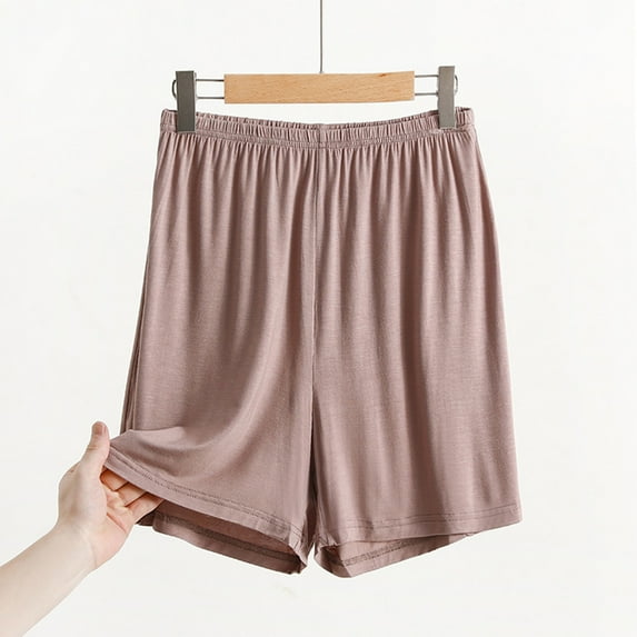 Wiyuqeen Womens Pleated Lounge Shorts Solid Color Cozy Shorts Casual Plus Size Pajama Shorts Loose Fit Bottoms Shorts Lightweight Sleep Shorts