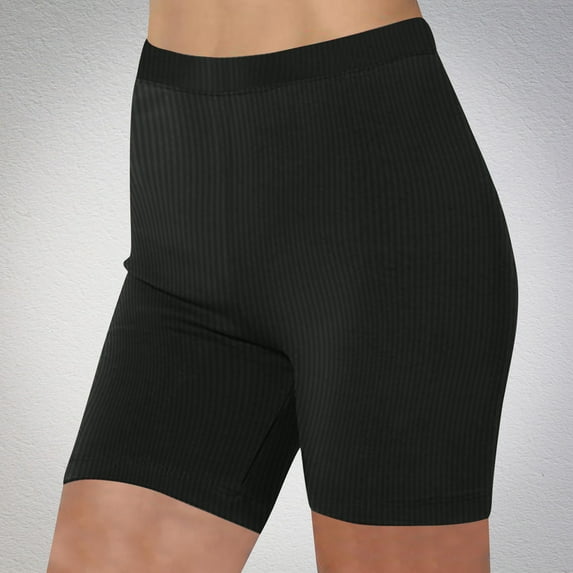 Wiyuqeen Womens Ribbed Knit Legging Shorts Seamless High Waisted Workout Gym Yoga Shorts Comfy Elastic High Waist Tight Shorts