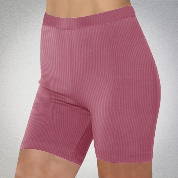 Wiyuqeen Womens Ribbed Knit Legging Shorts Seamless High Waisted Workout Gym Yoga Shorts Comfy Elastic High Waist Tight Shorts