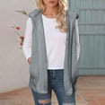 thumbnail image 1 of Wiyuqeen Womens Sleeveless Sherpa Vest Hooded Open Front Fleece Cardigan Sweater Fuzzy Jacket Coat Solid Warm Winter Outerwear Vest, 1 of 9