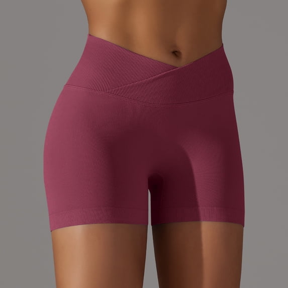 Wiyuqeen Womens Solid High Waist Yoga Shorts Casual Slimming Tummy Control Leggings Shorts Lightweight Buttery Soft Workout Athletic Shorts