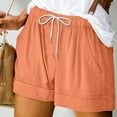 thumbnail image 1 of Wiyuqeen Womens Summer Drawstring Shorts Casual Comfy Elastic High Waist Shorts with Pockets Lightweight Solid Wide Leg Beach Shorts, 1 of 5