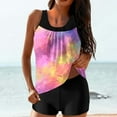 thumbnail image 1 of Wiyuqeen Womens Tankini Bathing Suits Swim Tank Tops with Boyshorts Tie Dye Print Swimwears 2 Piece Summer Vacation Beachwear, 1 of 5