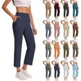 thumbnail image 1 of Wiyuqeen Womens Travel Pants Lightweight Stretch with Pockets Solid Ankle Dressy Golf Work Business Casual Slacks Plus Size Pantalones, 1 of 9