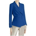 thumbnail image 1 of Wiyuqeen Work Office Blazers for Women Petite Lightweight Business Jackets Lapel Collar Solid Color Blazer Suits Fitted Open Front Cardigan, 1 of 5