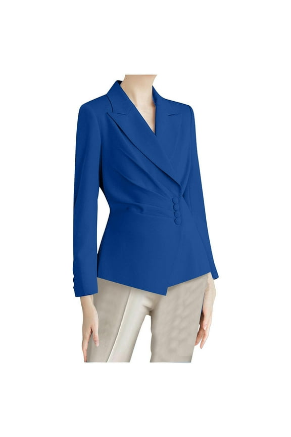 Work Office Blazers for Women Petite Lightweight Business Jackets Lapel Collar Solid Color Blazer Suits Fitted Open Front Cardigan