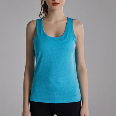 Wiyuqeen Workout Tops for Women Summer Open Back Yoga Shirts Loose Comfy Square Neck Gym Exercise Clothes Trendy Tie Back Musle Tank Top for Women 2024 Fashion