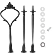 Wiywef 3 Tier Cake Plate Stand Fittings Metal Rods Handle Tower Dessert Stand Hardware Set