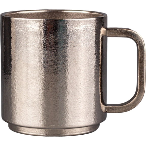 Wiywef 300ml Pure Titanium Coffee Mug with Handle, Lightweight Camping Cup for Hot & Cold Drinks